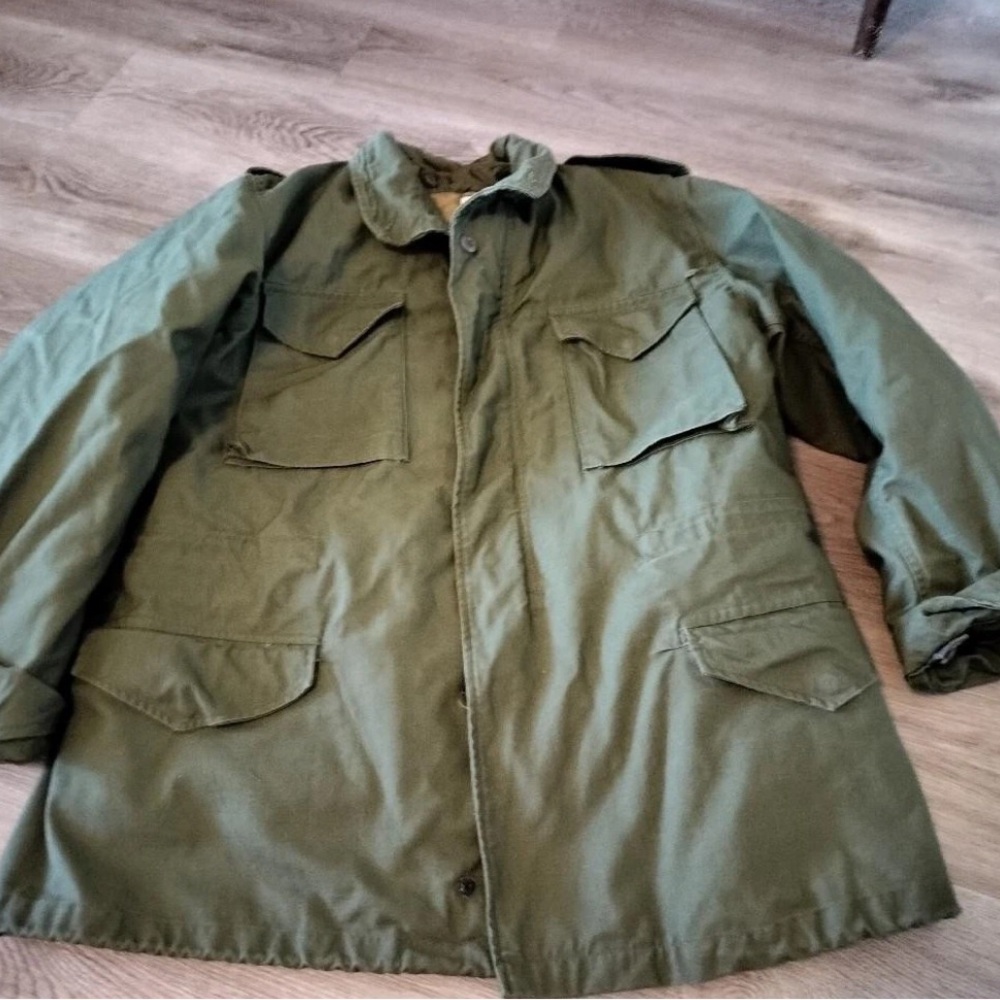 VTG Army M65 Field Jacket – Large Long (DSA 75) – Olive Green – Vietnam Era